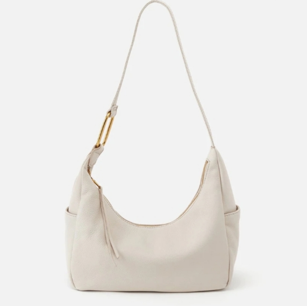 HOBO fielder shoulder bag in powder white